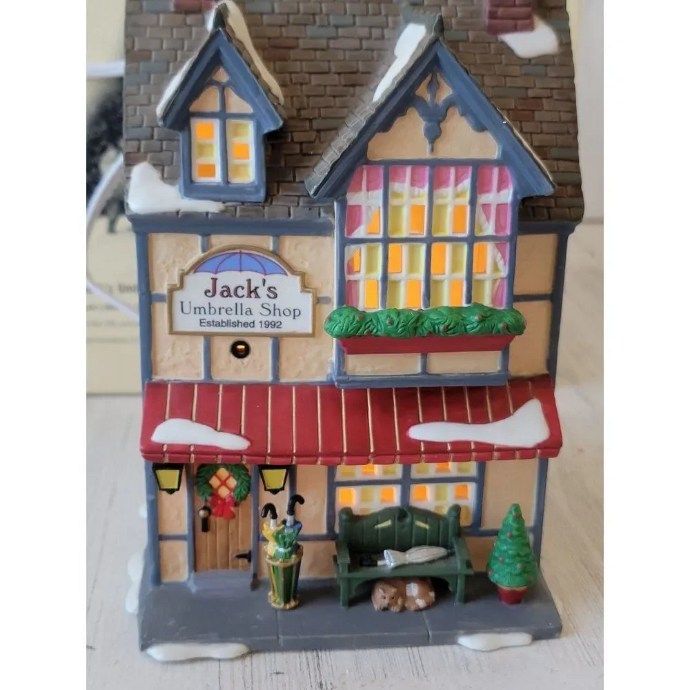 Dept 56 05826 Jack's Umbrella Shop snow village‎ accessory Xmas